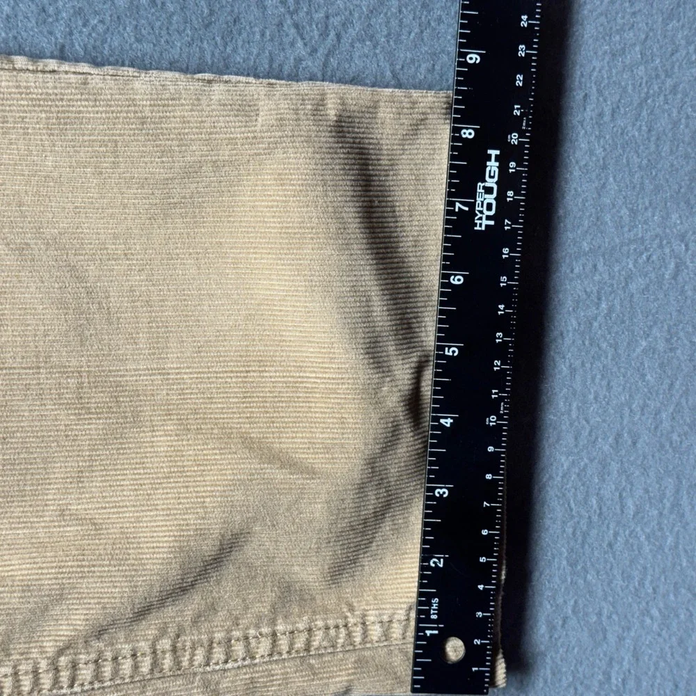 Lands' End Square Rigger Mens Corduroy Pants Tan Straight Leg Size 35x29